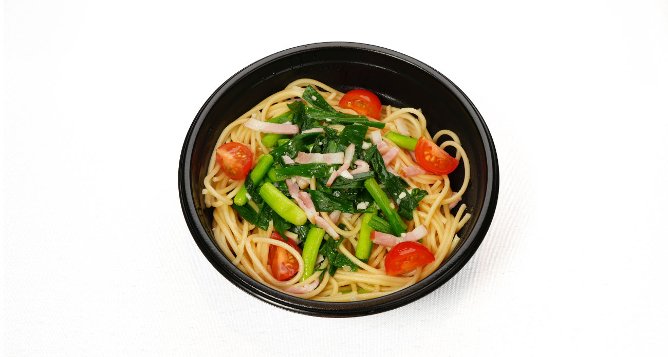 いわき青ねぎパスタトマト入り