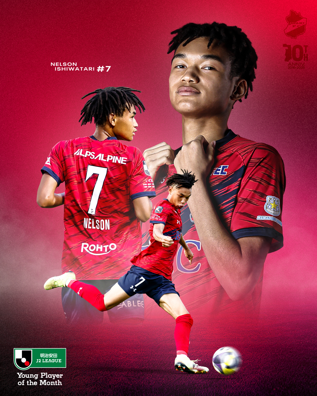【NEW ITEMS】石渡ネルソン 選手、「明治安田J2月間ヤングプレーヤー賞（J2）」受賞記念グッズ受注販売のお知らせ