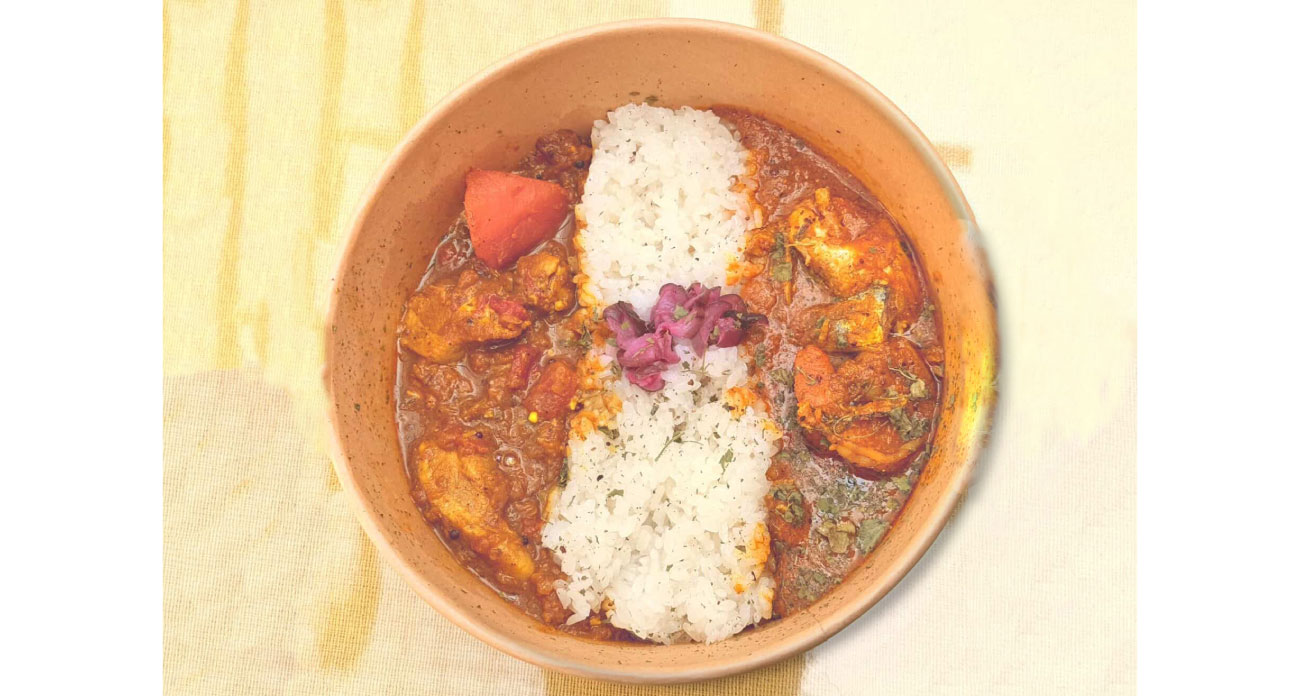 麓山高原豚&常磐もの合いがけカレー