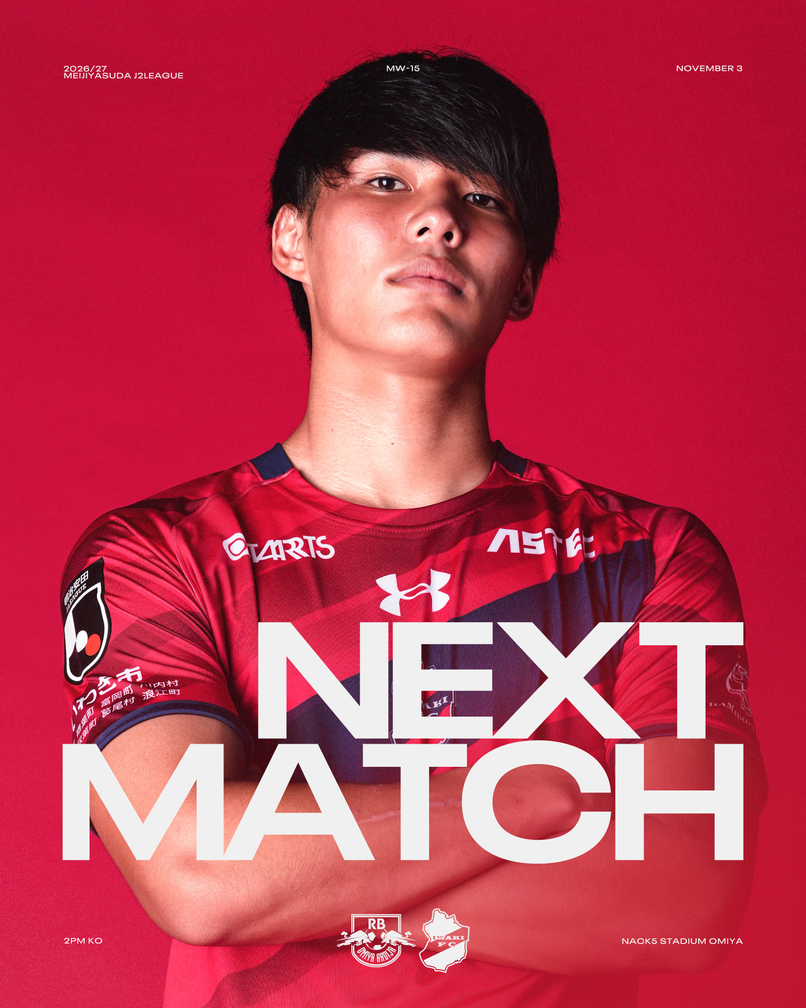 【試合情報】AWAY 11/3(火・祝) 2026/27 明治安田J2リーグ 第15節 vs RB大宮アルディージャ